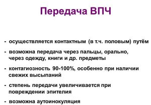 Пути передачи ВПЧ