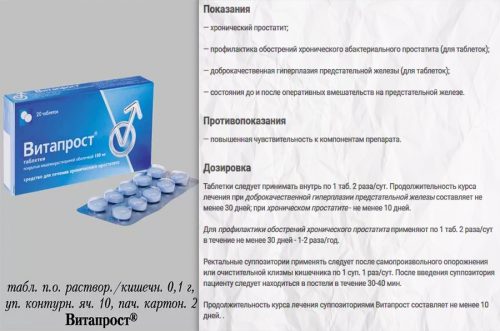 Инструкция к препарату Витапрост
