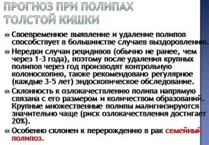 Прогноз при полипах толстой кишки