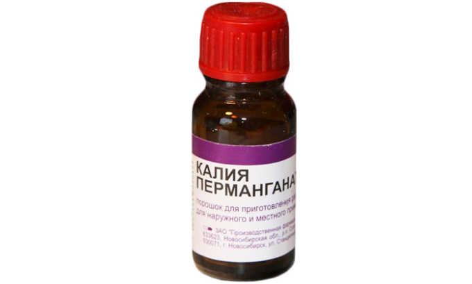 Ванночки также делают с марганцовкой