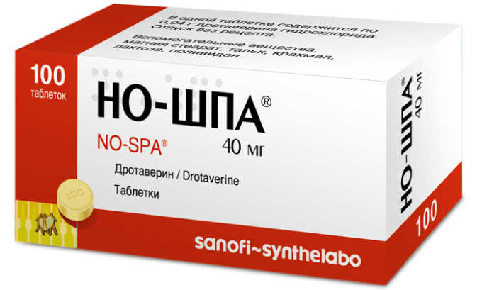 При обострении снять болевой синдром допускается с помощью Но-шпы