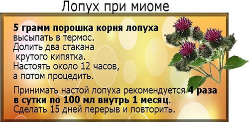 Рецепт приготовления при миоме