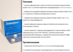 Показания и противопоказания Зовиракса
