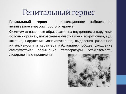 Симптомы генитального герпеса