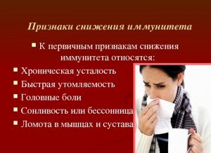 Признаки снижения иммунитета