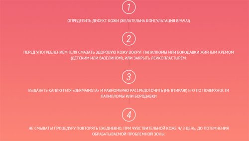 Применение геля DermaInsta