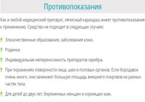 Противопоказания средства