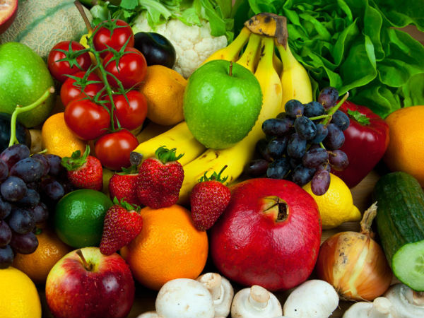 Овощи, ягоды и фрукты