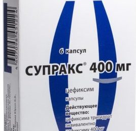 Антибиотик III поколения Супракс при цистите